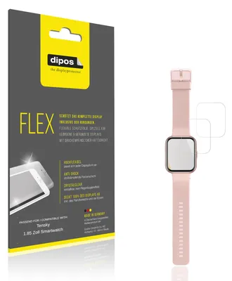 Immagine prodotto di 2x Pellicola protettiva per Tensky 1.85 Pollici Smartwatch, rivestimento al 100%, Protezione dipos Flex