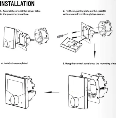 Obrázok produktu pre Termostatický panel pre klimatizačné zariadenia 4P/240V