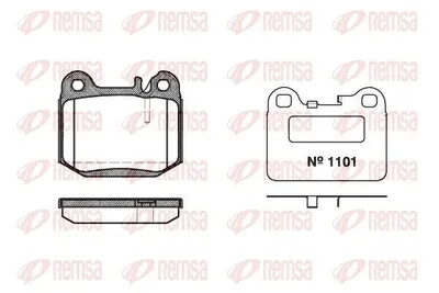 Produktbild von REMSA Bremsbeläge Satz Hinten Bremsklötze passend für MERCEDES-BENZ M-Klasse (W163) 0014.40