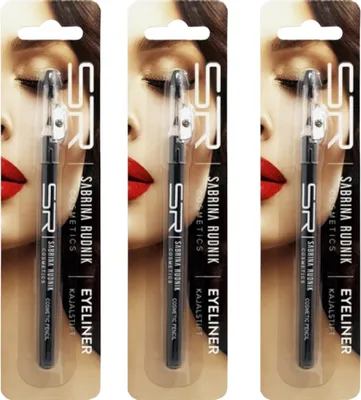 Produktbild von SABRINA Kosmetischer Kajalstift schwarz 14cm auf Blisterkarte