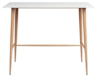 Produktbild von Bartisch Stehtisch Küchentisch Loungetisch Esstisch Tisch Weiß 120x60x105cm Metall MDF