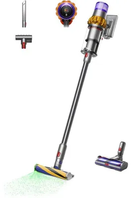 Obrázek produktu pro Dyson V15 Detect Absolute, Tyčový vysavač 2 v 1, Bezsáčkové, Nerezová ocel, 0,77 l, Suchý, HEPA