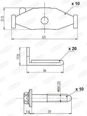 Produktbild von BERAL FAC161 Zubehörsatz Scheibenbremsbelag