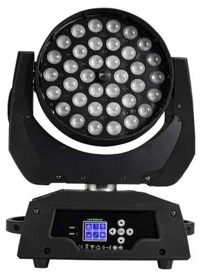 Obrázok produktu pre LED pohyblivá reflektorová jednotka s zoomom, 2-kusová sada - 36 reflektorov s výkonom 18W, RGBWA+UV - ovládanie cez DMX - 100-240V, 648W - profesionálne osvetlenie pre DJ, diskotéky a párty - konektor pre Európu