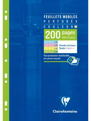 Produktbild von Clairefontaine 17511C, Muster, Blau, A4, 100 Blätter, 90 g/m², Universal