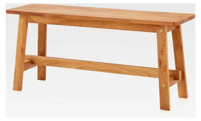 Produktbild von Holzbank Sitzbank Flur Garderobenbank Schuhbank 100x45x29 cm - Eiche Massivholz bis 200 kg belastbar - Bettbank im Landhausstil geölt