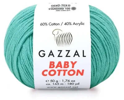 Obrázek produktu pro Příze Gazzal Baby Bavlna 3426 – smaragdová – pro pletení a háčkování