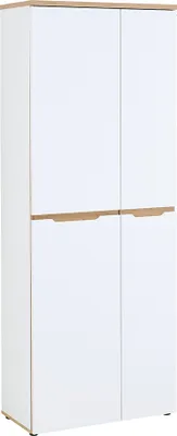 Produktbild von Aktenschrank 2-türig, 75cm breit, weiß mit Eiche, MANRESA-36