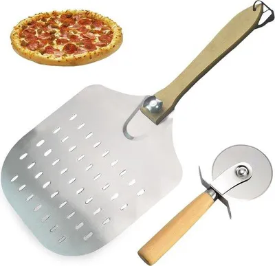 Image de Accessoires pour pizza, 30,5 cm, aluminium, acier inoxydable, fait maison