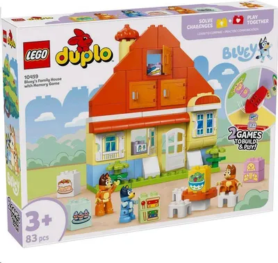 Obrázok produktu pre LEGO DUPLO Dom Bluey a pamäťová hra, Stavebnica, 3 rok / roky, Plast, 83 kusov, 1,72 kg