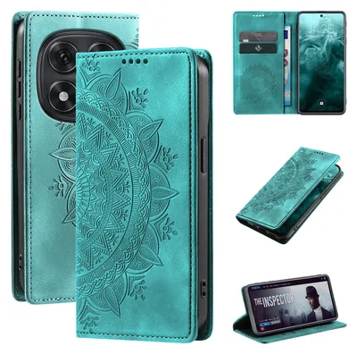 Produktbild von Mandala Handyhülle für Xiaomi Redmi Note 15 Pro+ 5G RFID Schutz Klapphülle Case Cover Design Schutzhülle Farbe: Türkis