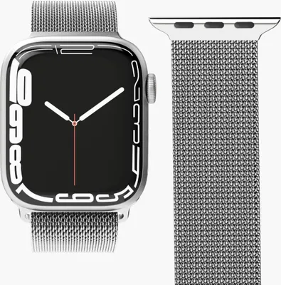 Produktbild von Vonmählen Watch Straps Milanese Loop - Armband für Apple Watch, 44mm + 45mm + 46mm + 49mm, Silver