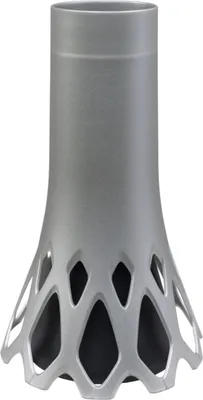Produktbild von Plastia Grabvase "Roseta", 1300 ml, 35 cm hoch, silber; 401592