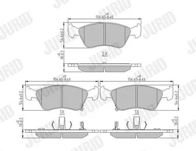 Produktbild von JURID Bremsbeläge Satz Vorne für TOYOTA Avensis Kombi (T22) 572400J