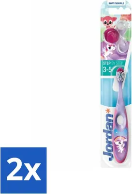Produktbild von Jordan Zahnbürste Step 2 (3-5 Jahre) - Vorteilspack - 2 Stücke