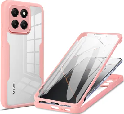 Obrázek produktu pro Ochranné pouzdro pro Xiaomi 14 Pro, vestavěný chránič displeje 360° plná ochrana pouzdra na mobilní telefon Pink