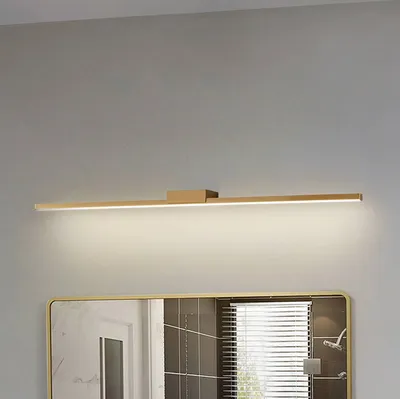 Produktbild von Lucande LED-Spiegellampe Kivana, kupfer, Metall, 90 cm, IP44
