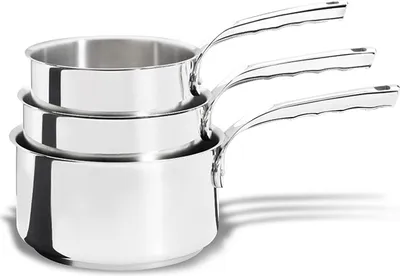 Produktbild von Set aus 3 edelstahltöpfen 16,18 und 20 cm - De Buyer 3410.03