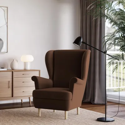 Produktbild von Masseno Polstersessel LENTIO, Glamour Loungesessel ergonomisch, Braun