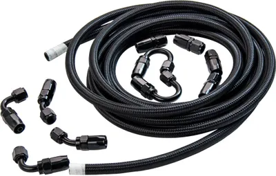 Obrázek produktu pro AN6 5 metrů / 16,4 stop z nerezové oceli opletené olejové hadice + montážní hadice 500 PSI