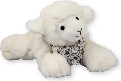 Produktbild von Inware Schaf mit Tuch 22 cm liegend Plüschschaf