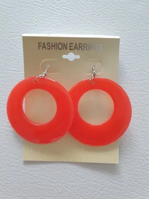 Produktbild von O536669-1 rot Damen Runde Ohrhänger Hippie Ohrschmuck