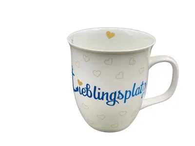 Produktbild von Lieblingsplatz Maritimer Becher Tasse Kaffeebecher Andenken Anker Herzen