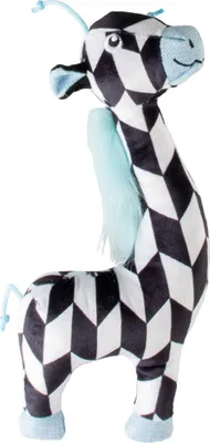 Produktbild von Duvo+ Hundespielzeug Giraffe Retro aus Plüsch schwarz/weiß