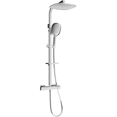 Obrázek produktu pro Mexen CQ22 odkrytý sprchový set s dešťovou sprchovou hlavicí a termostatickou sprchovou baterií, Chromovaná - 772502295-00
