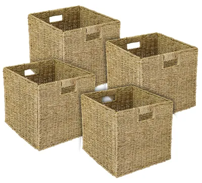 Aufbewahrungskorb aus Seegras von HMF, 4er Set