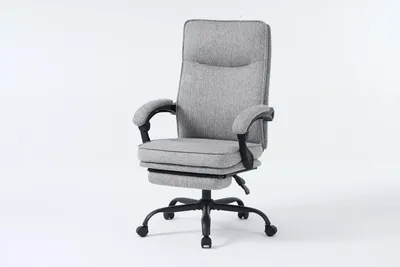 Immagine prodotto di Sedia da ufficio ergonomica con poggiapiedi estensibile e braccioli grigi