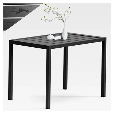 Produktbild von Rechteckiger Aluminium Gartentisch, hitze- und wetterbeständig, 46x35cm, für den Außenbereich