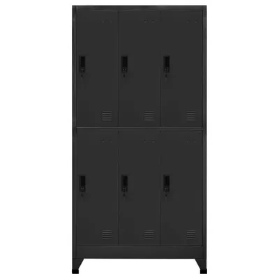 Zdjęcie produktu dla vidaXL Szafka skrytkowa antracytowa 90x45x180 cm stalowa