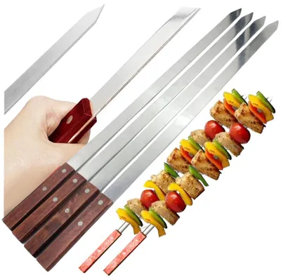 Produktbild von Spieße, Schaschlikspieße, Grillspieße, Metall, 4 Stück, 50 cm