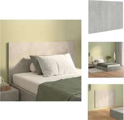 Image de vidaXL Tête de lit gris béton 120x1,5x80 cm Bois composite - Tête & Pieds de lit
