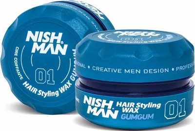 Produktbild von NISHMAN 01 Hair Styling Wax GumGum -  Blau - Kaugummi