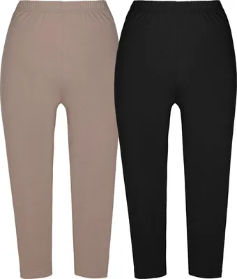 Produktbild von REDBEST Damen-Capri-Leggings im 2er-Pack taupe/schwarz 40 / 42