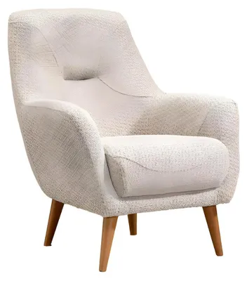Produktbild von Weißer Stoffsessel im modernen Design