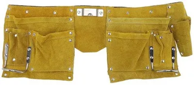 Produktbild von Famanu Werkzeuggürtel mit mehreren Taschen und Schnellverschluss - Robuster tragbarer Gürtel für Holzarbeiten