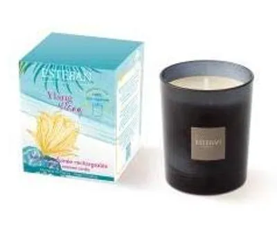 Duftkerze Ylang Ylang, 170 g, Glas, Blumenmotiv