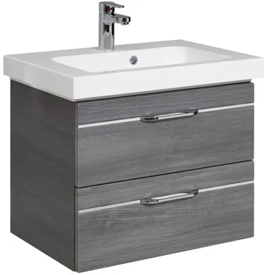 Produktbild von PELIPAL Balto Sprint Bad Möbel / Graphit Struktur quer NB, Waschtisch + Unterschrank 65 cm