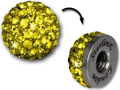 Image de Boule à facettes jaune pour le bracelet Sterlinx London Shamballa SHB00Y
