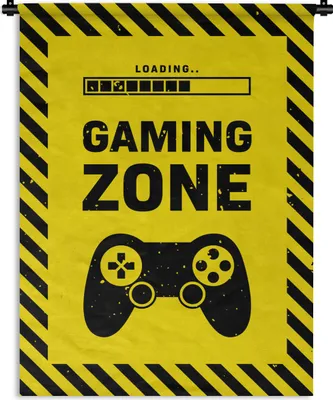 Produktbild von MuchoWow® Wandteppich Wandbehang Spiele - Zitate - Controller - Spielzone - Spiel 60x80 cm Tapisserie Dekoration Wandtuch - Decke - Wandtücher - Wohne