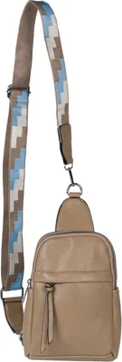 Produktbild von styleBREAKER Damen One Shoulder Rucksack, gemusterter Schultergurt, Einfarbige Crossbody Bag, Cityrucksack, Sling Bag 02012387