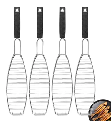 Produktbild von bremermann Fisch-Grillhalter 4er Set Fischhalter, Fischgriller, Fischbräter