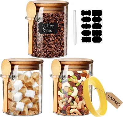 Produktbild von Glas Lebensmittelaufbewahrungsgläser - luftdichter Deckel - 3 Stück
