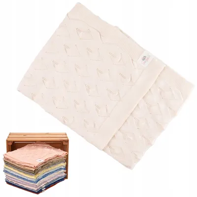 Produktbild von Snuglytots Babydecke Muscheloptik Ecru 100% Baumwolle 90x100 cm