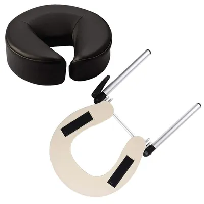 Produktbild von Verstellbare Aluminium-Massagekopfstütze und Gesichtsstütze für Massagetisch