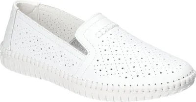 Produktbild von AMERICAN CLUB RL156 Stylische, originelle Damen Lederschuhe, Slip-On, Luftige, Casual, Schnürschuhe aus Naturleder, Leder, Weiß 38