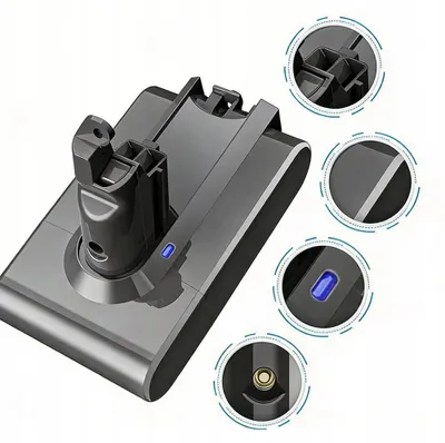 Image de Batterie de remplacement - Batterie pour aspirateur compatible avec les modèles V6, SV03, SV04, SV05, SV06, SV07, SV09, DC58, DC59, DC61, DC62 - 2000 mAh